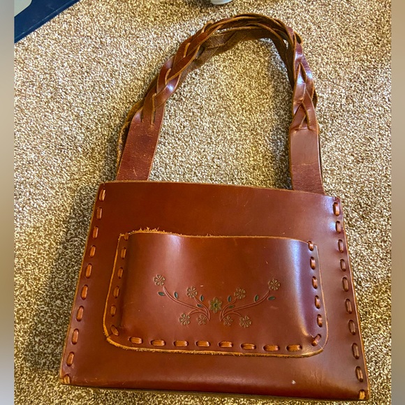 Beautiful Dark Brown Leather El Portal Handbag - Picture 1 of 8